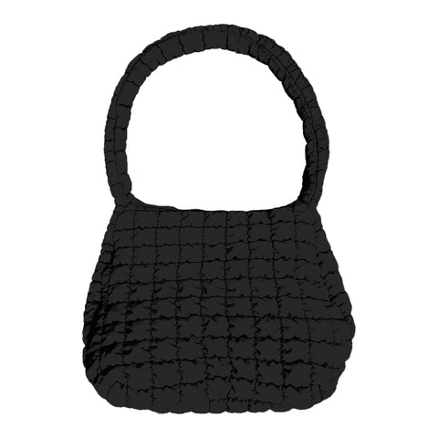 Black Puffer Tote Bag