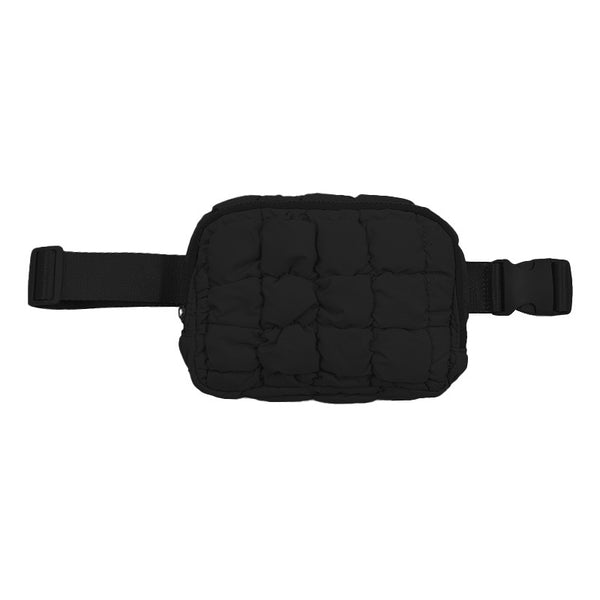 Black Puffer Waist Bag