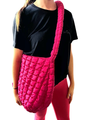 Pink Puffer Tote Bag