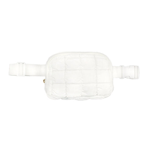 White Puffer Waist Bag